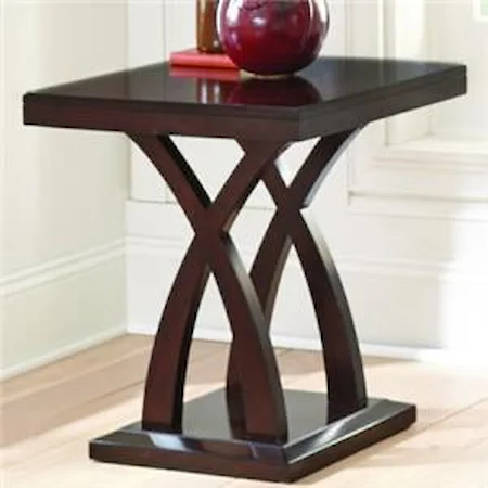 End Table with X Base